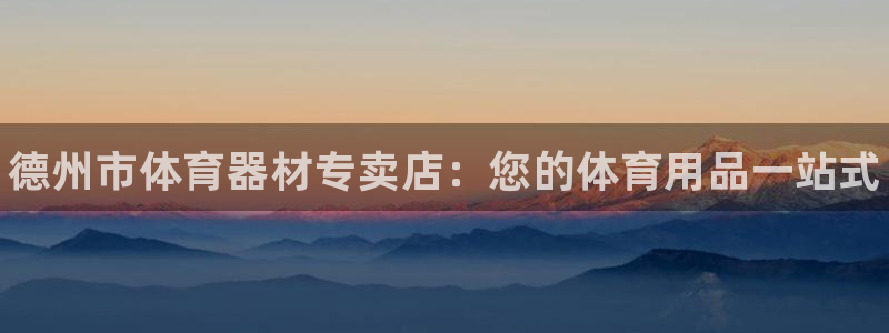 星欧娱乐平台测速线路怎么设置：德州市体育器材专卖店：